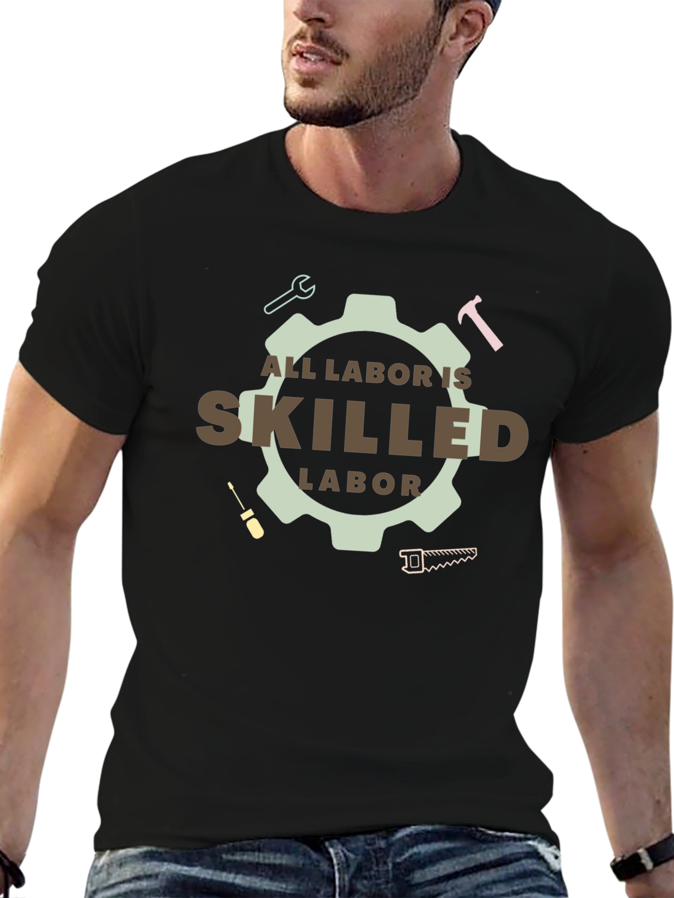 Skilled Labor Graphic Tee - Black Unisex