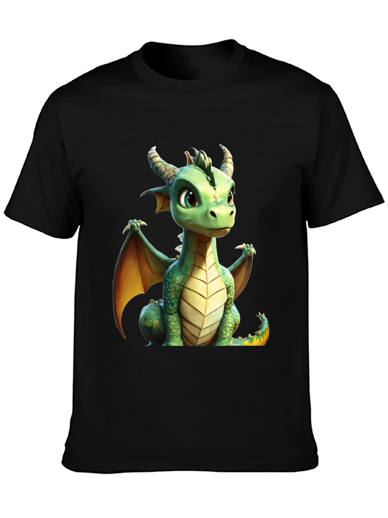 Cute Dragon Graphic Tee - Black T-Shirt