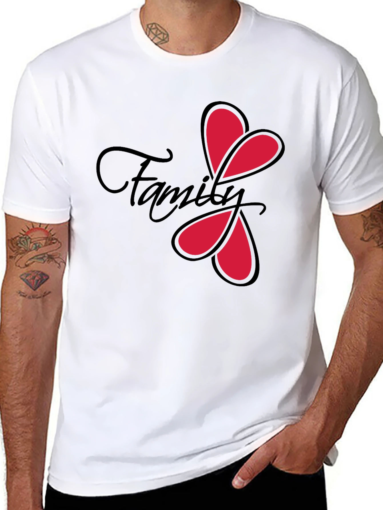 Family Love Heart T-Shirt - Stylish Graphic Tee