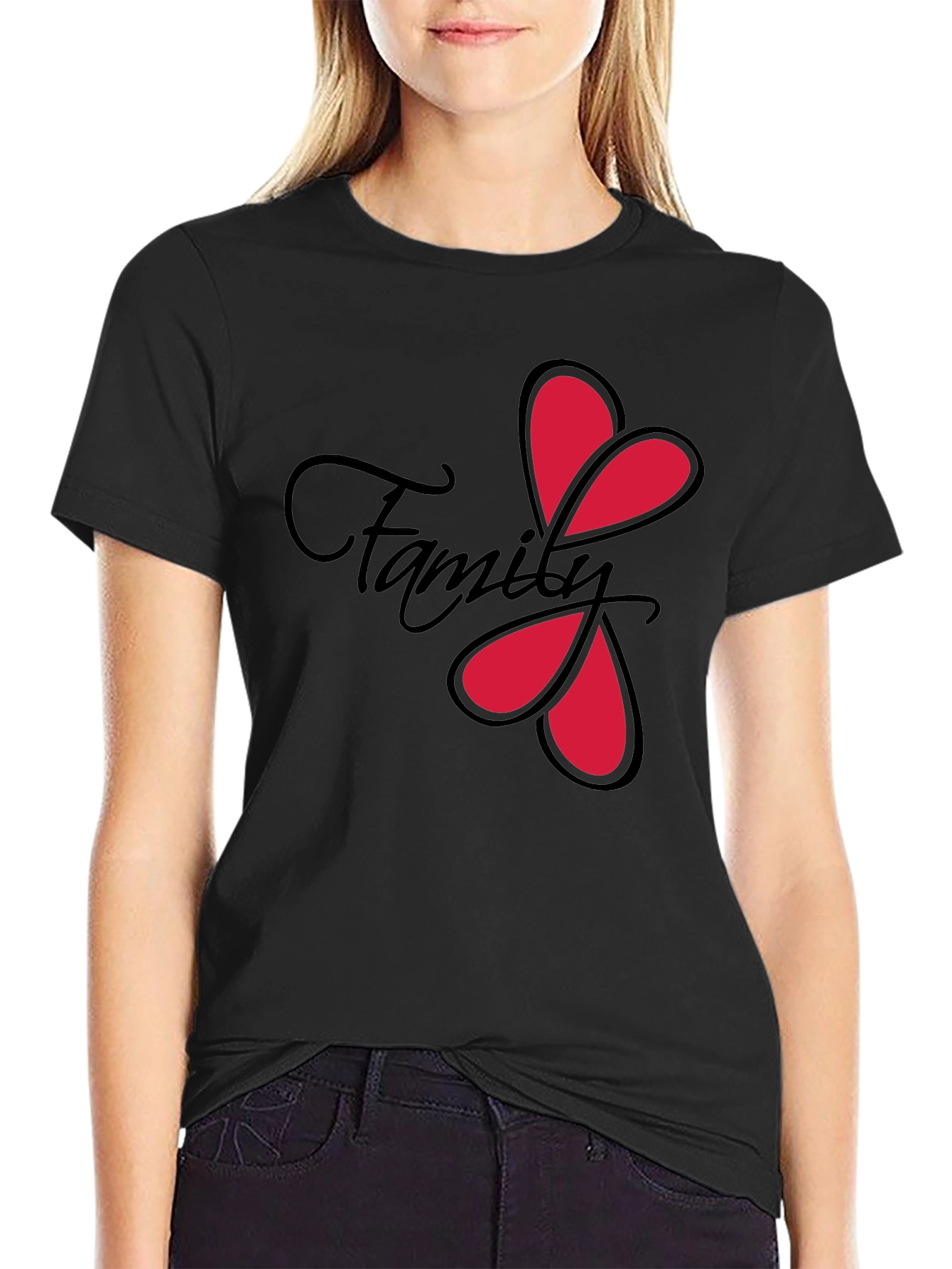 Family Love Heart T-Shirt - Stylish Graphic Tee