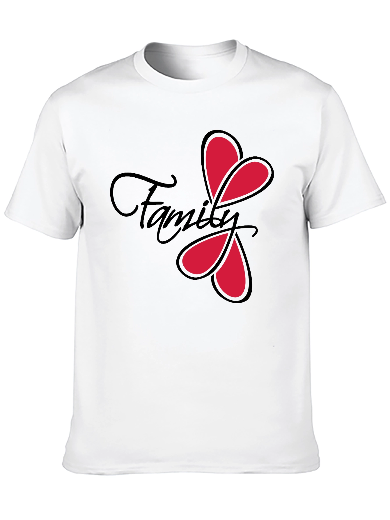 Family Love Heart T-Shirt - Stylish Graphic Tee
