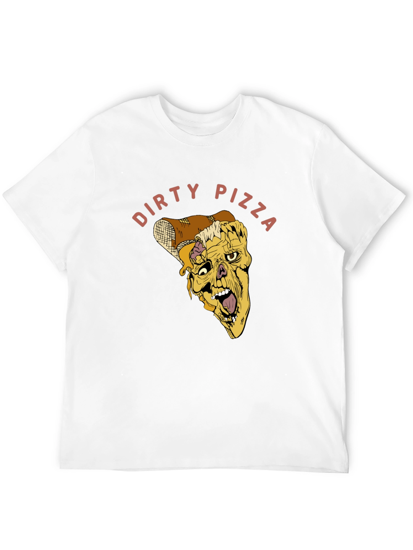Dirty Pizza Graphic Tee - Black Cotton T-Shirt