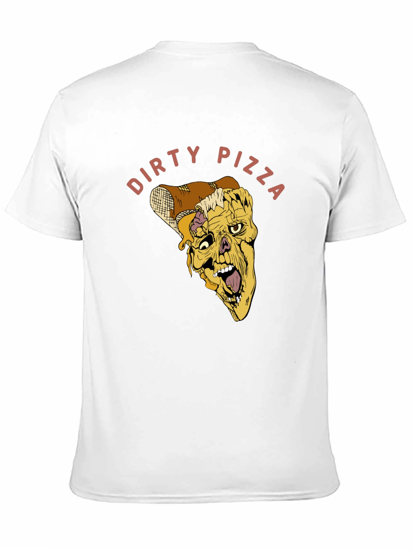 Dirty Pizza Graphic Tee - Black Cotton T-Shirt