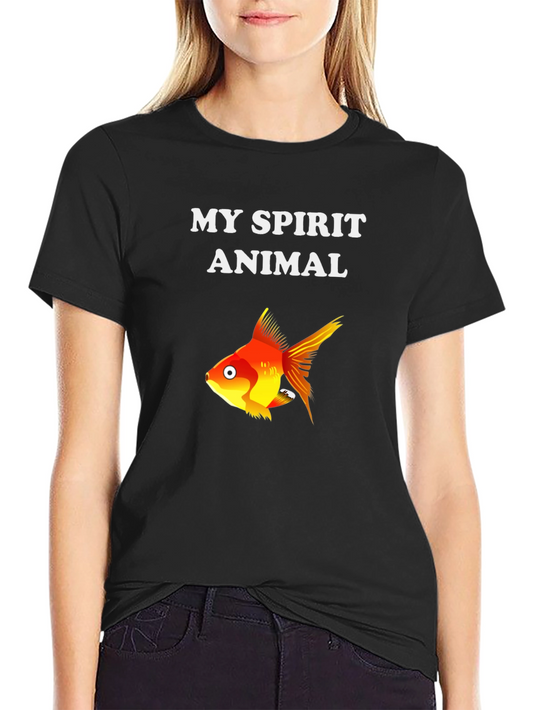 My Spirit Animal Goldfish Graphic Tee - Soft Cotton Blend