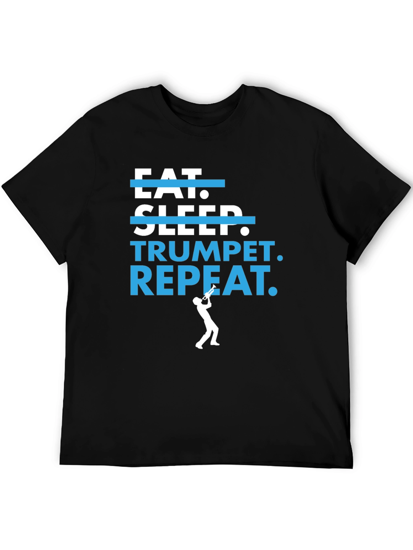 Eat Sleep Trumpet Repeat Graphic T-Shirt