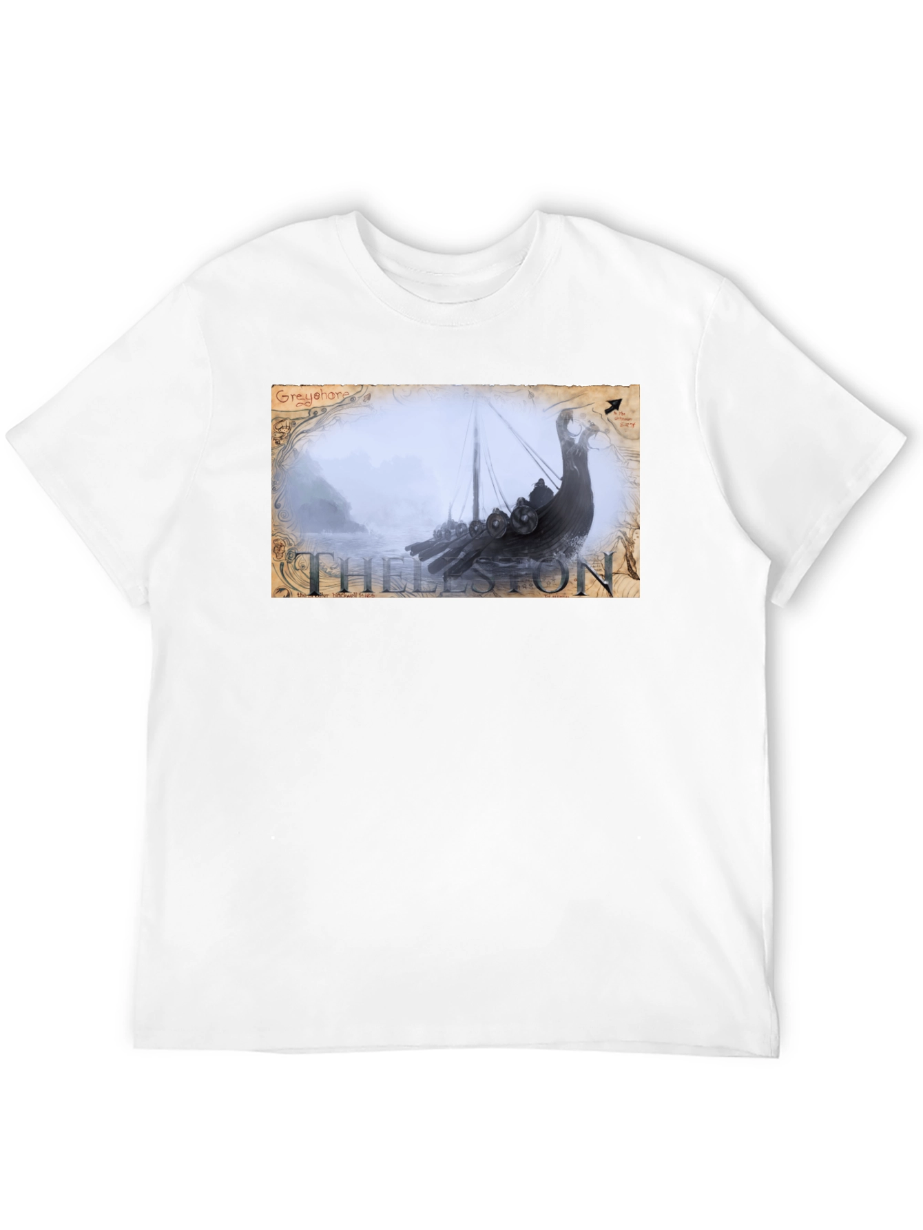 Thelston Viking Ship Black T-Shirt