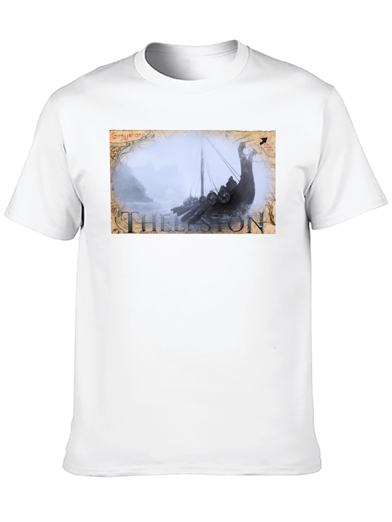 Thelston Viking Ship Black T-Shirt