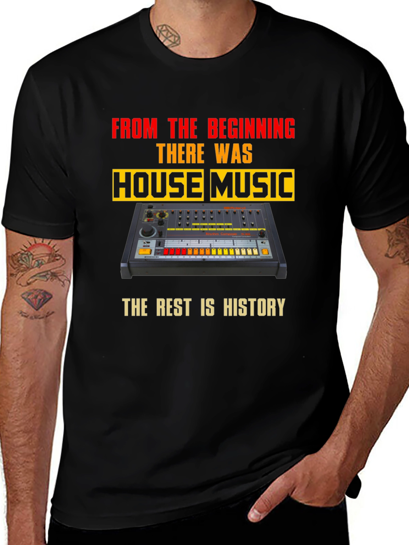 House Music T-Shirt - Retro Synth Design
