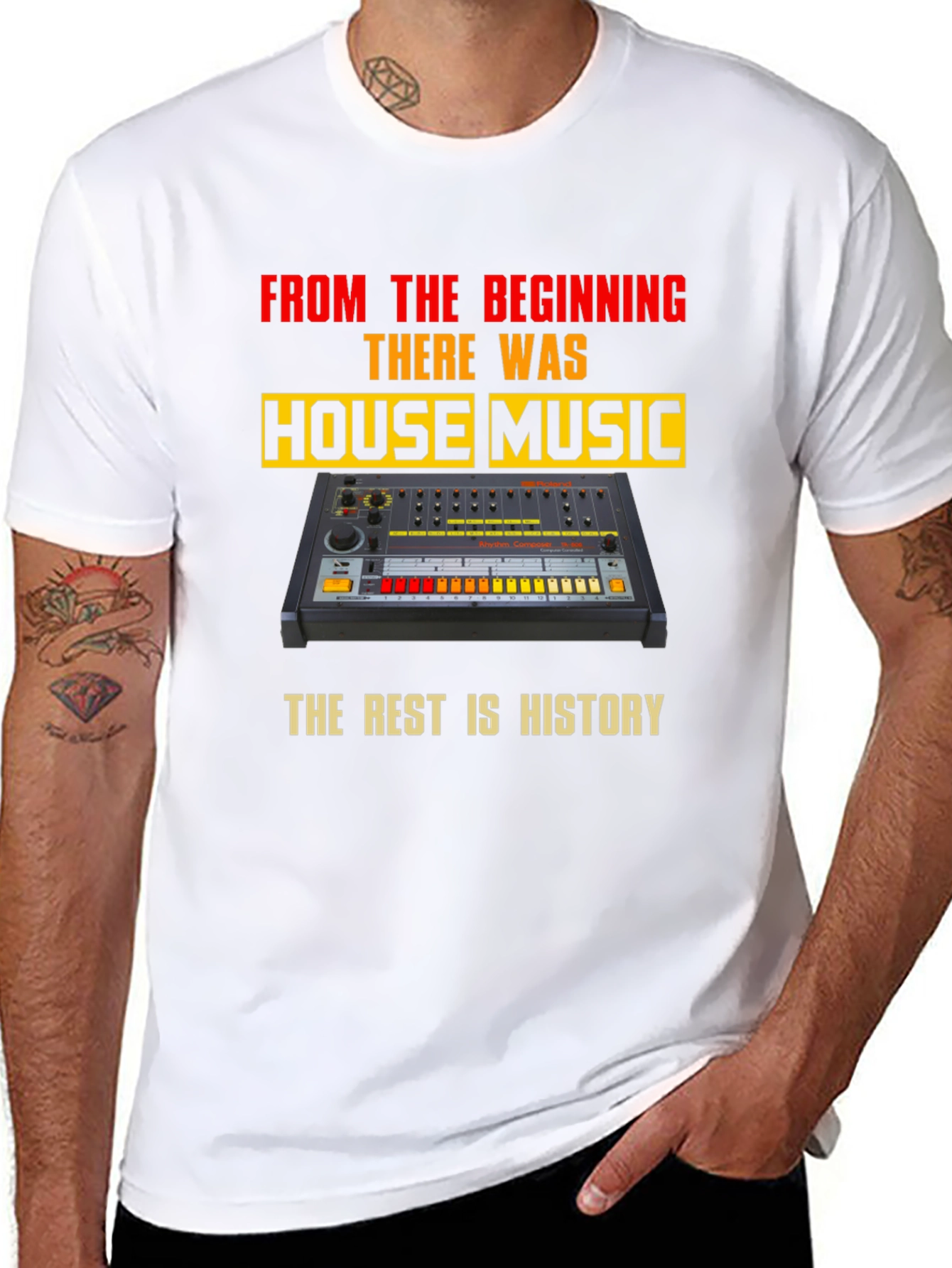 House Music T-Shirt - Retro Synth Design