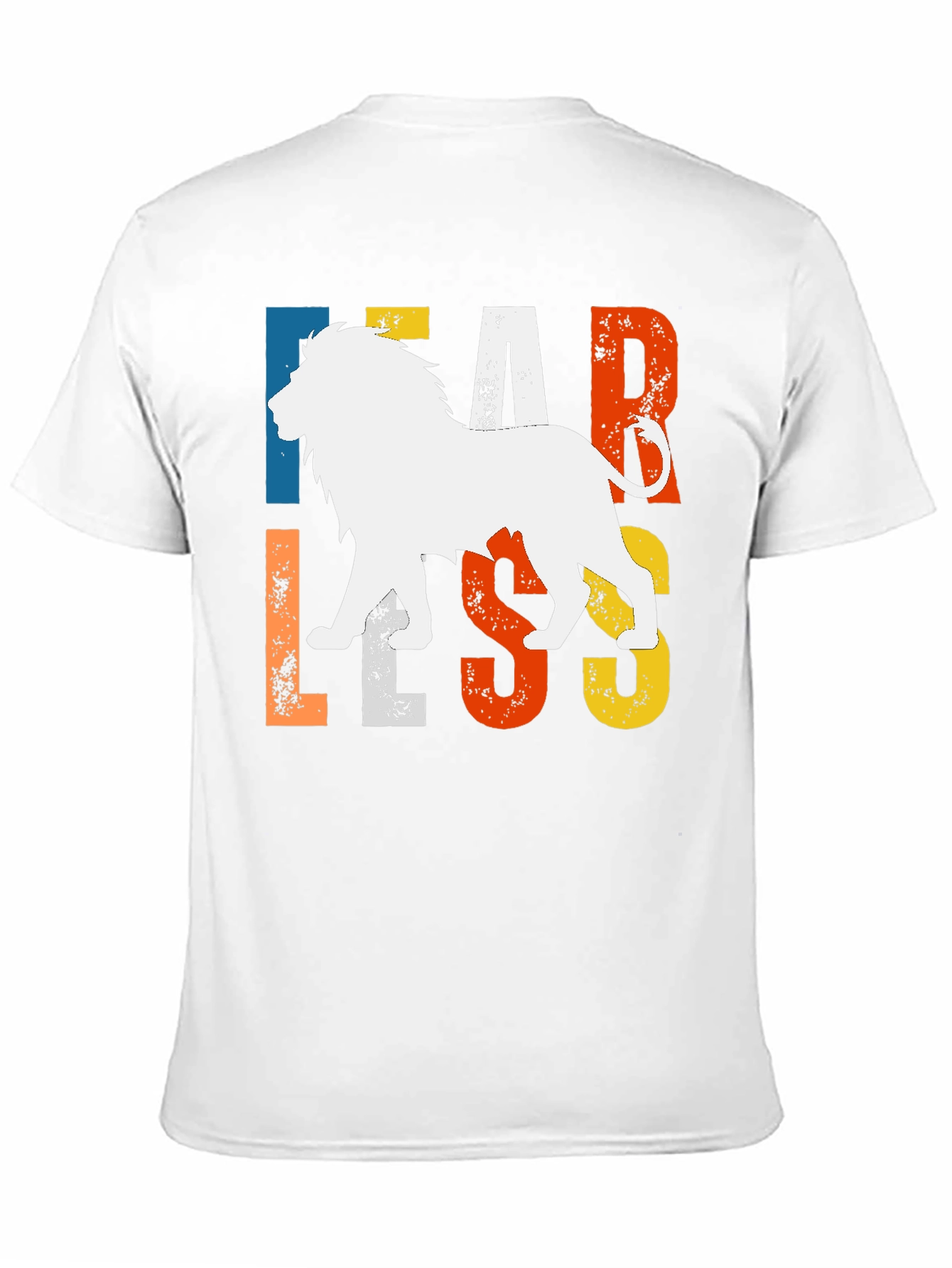 Fearless Lion Graphic Tee - Bold Animal Print T-Shirt