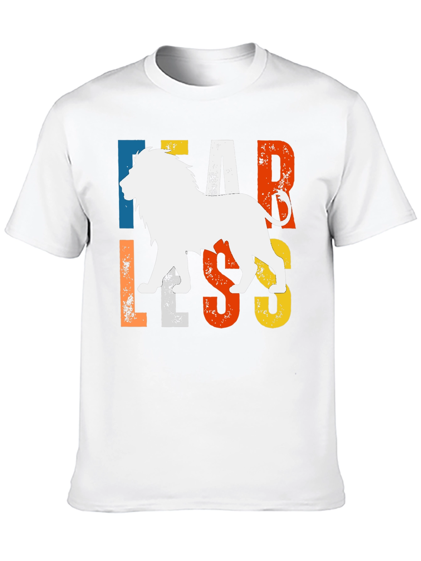 Fearless Lion Graphic Tee - Bold Animal Print T-Shirt