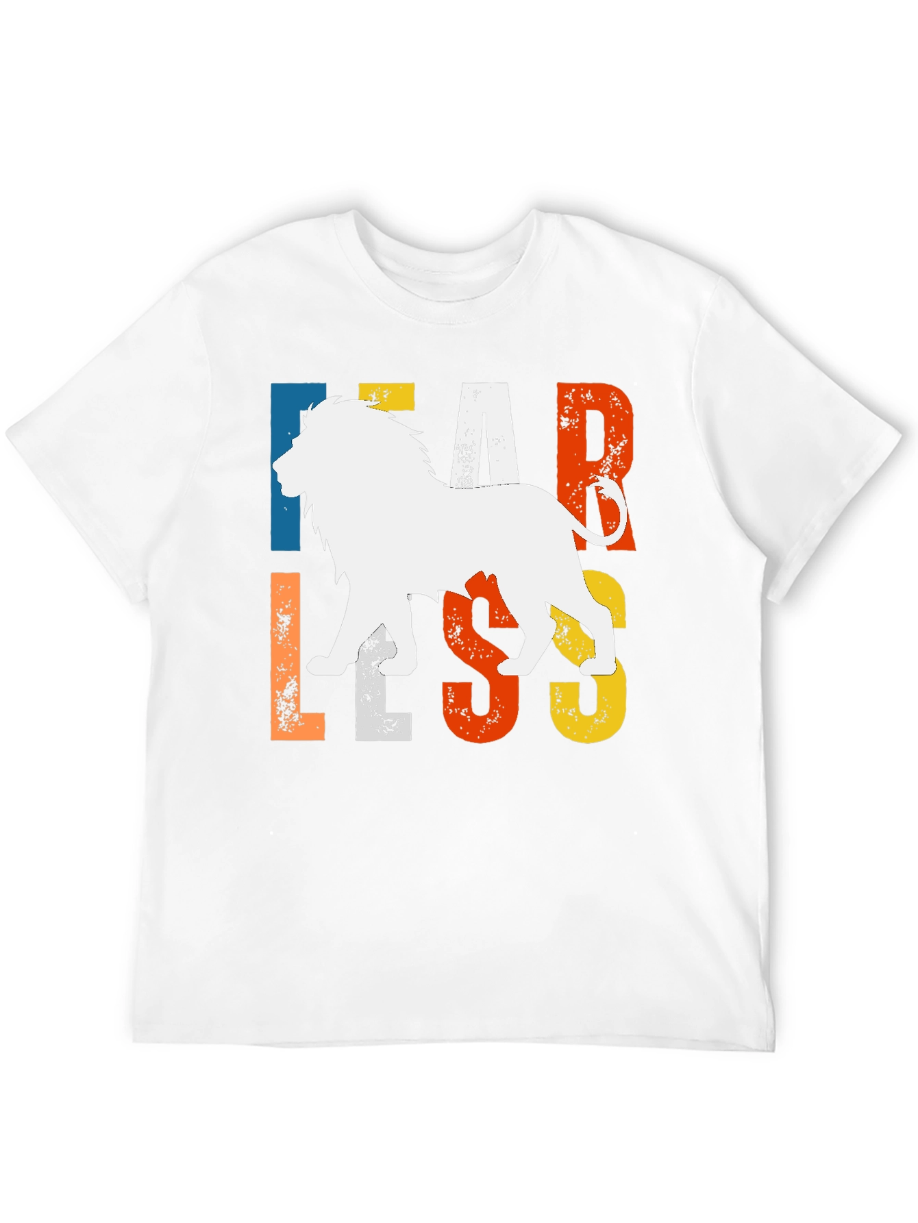 Fearless Lion Graphic Tee - Bold Animal Print T-Shirt