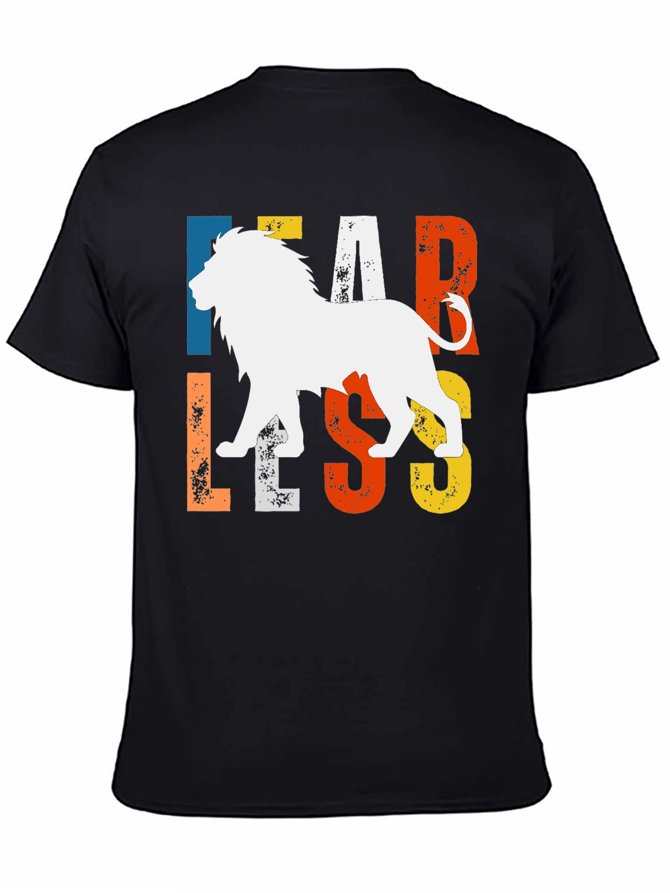 Fearless Lion Graphic Tee - Bold Animal Print T-Shirt