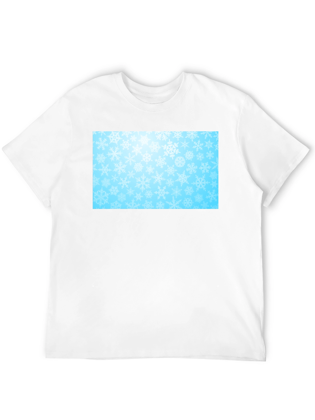 Snowflake Pattern Black Tee