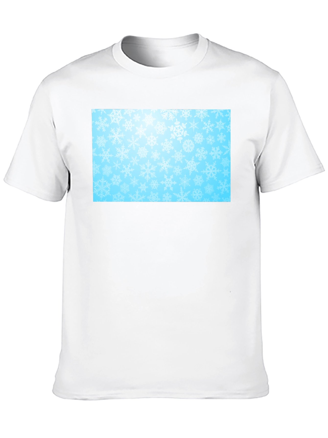 Snowflake Pattern Black Tee