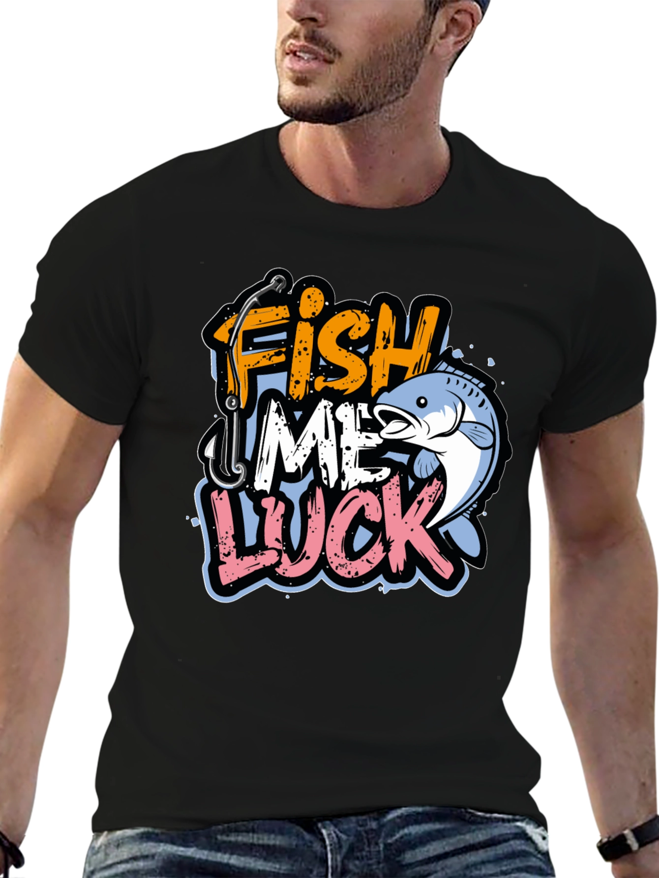 Fish Me Luck Graphic T-Shirt