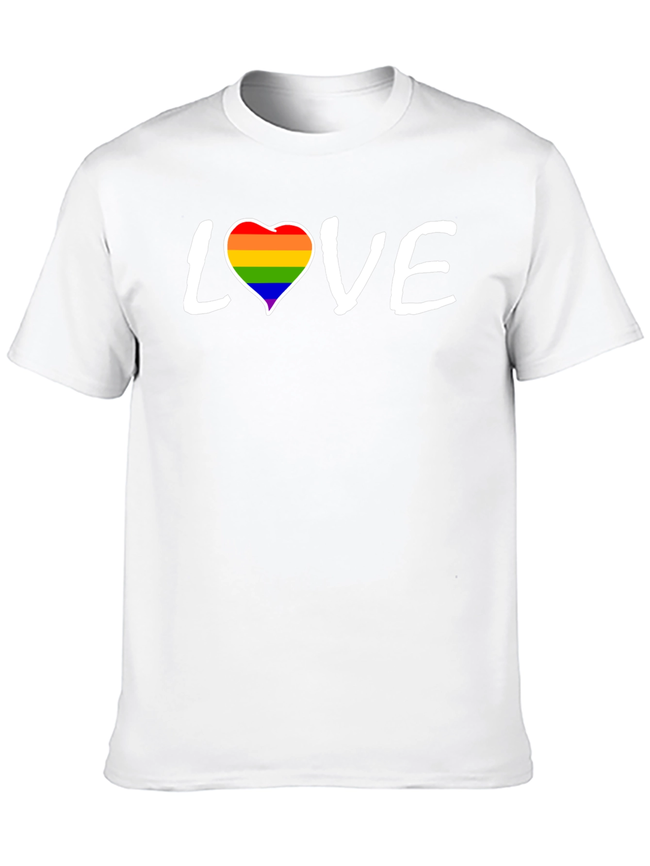 Love Rainbow Heart Graphic Tee - Unisex