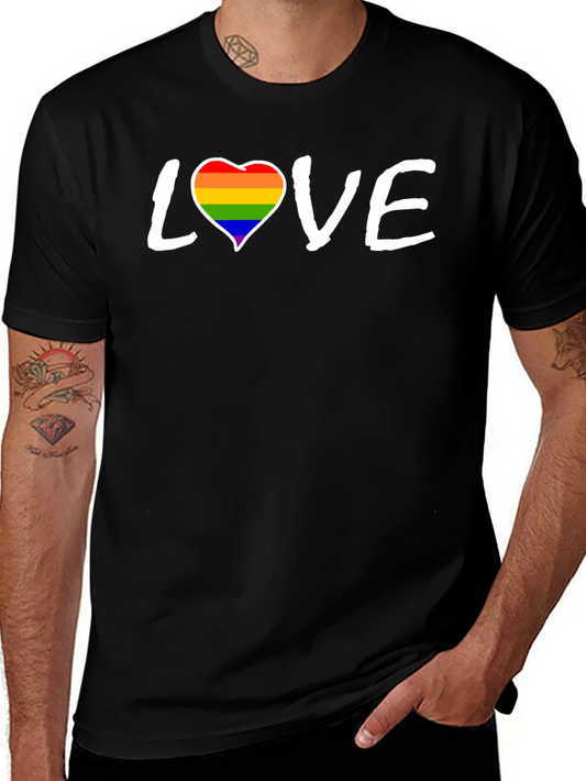 Love Rainbow Heart Graphic Tee - Unisex