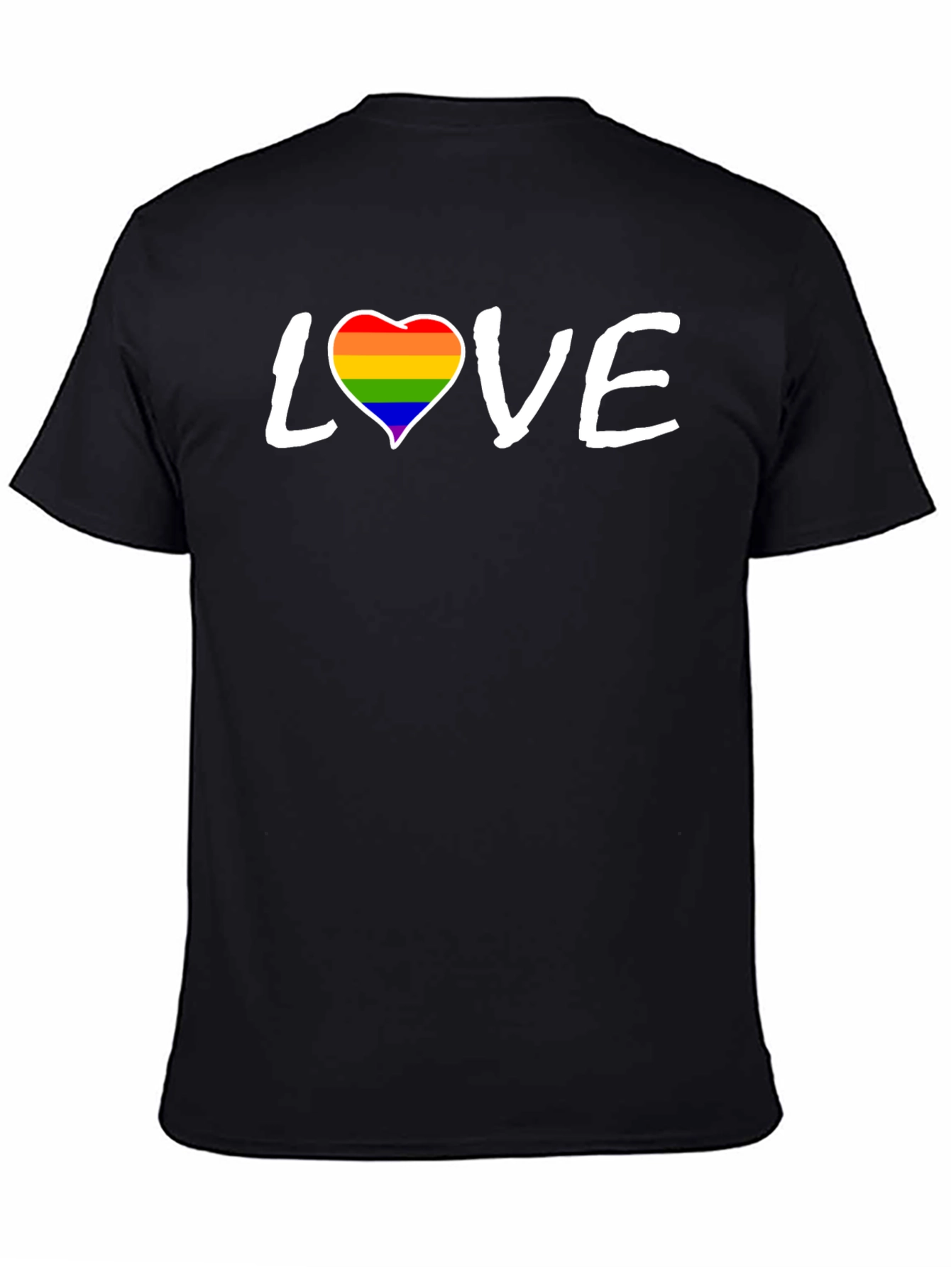 Love Rainbow Heart Graphic Tee - Unisex