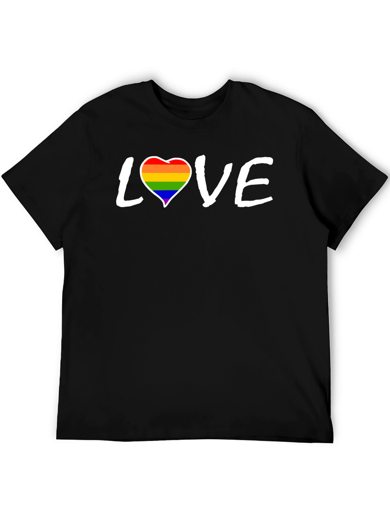 Love Rainbow Heart Graphic Tee - Unisex