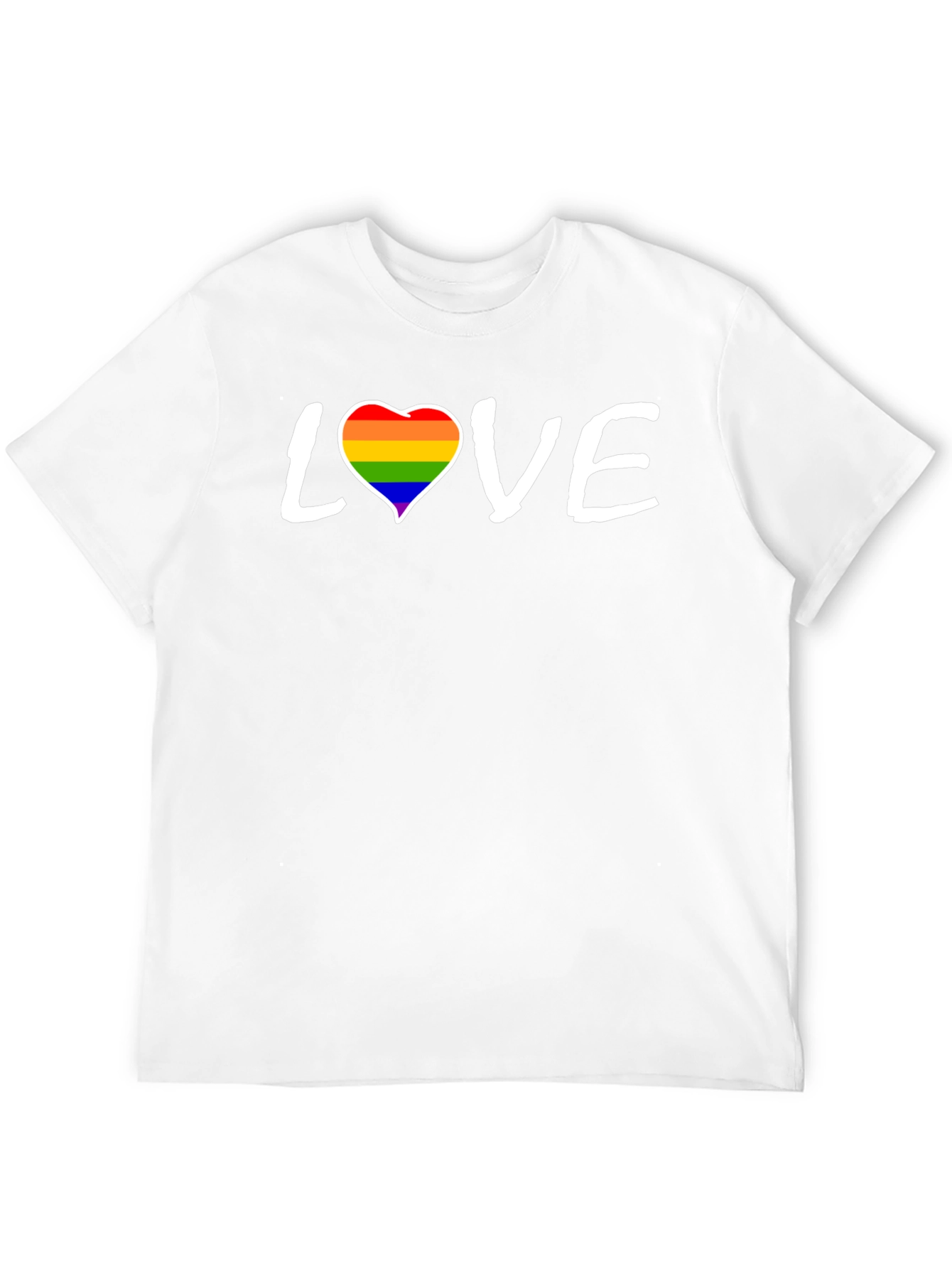 Love Rainbow Heart Graphic Tee - Unisex