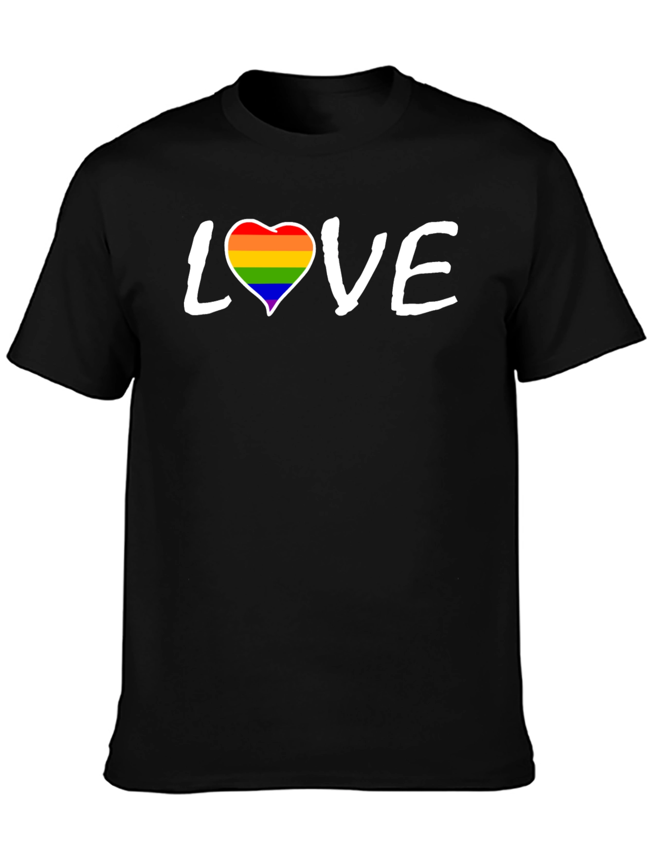 Love Rainbow Heart Graphic Tee - Unisex