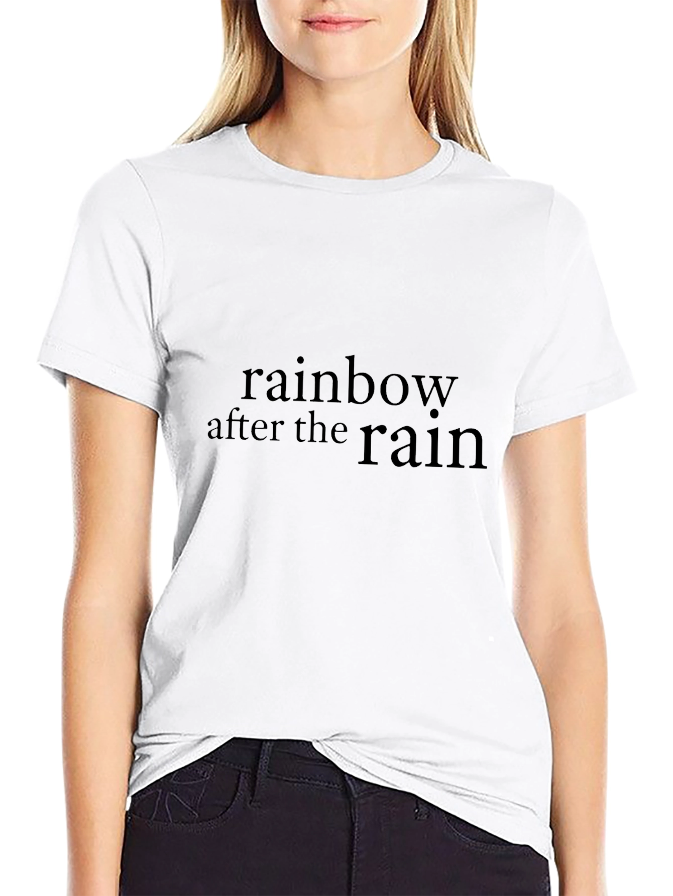 Rainbow After the Rain Black T-Shirt