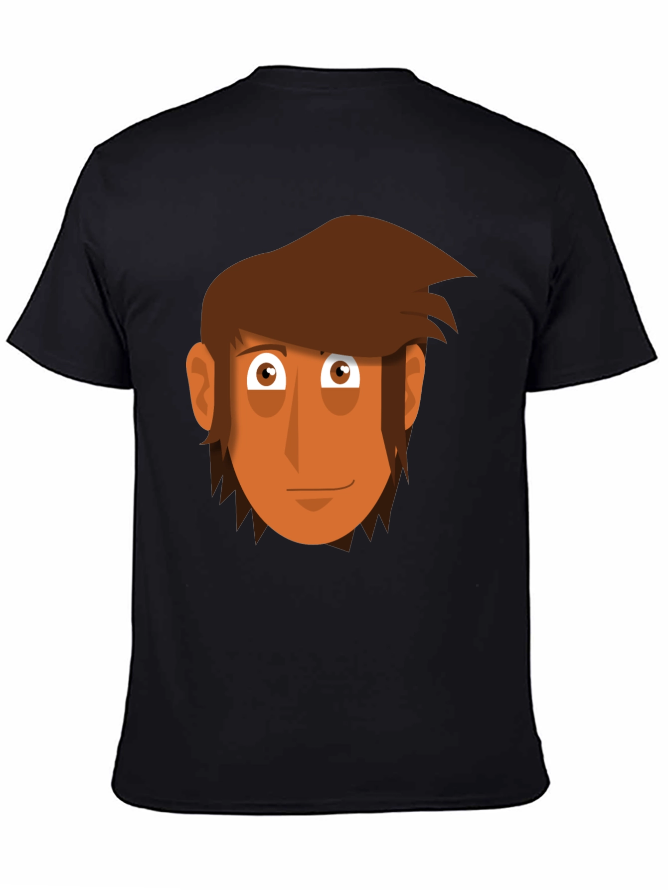 Cartoon Face Graphic Tee - Mens Black T-Shirt