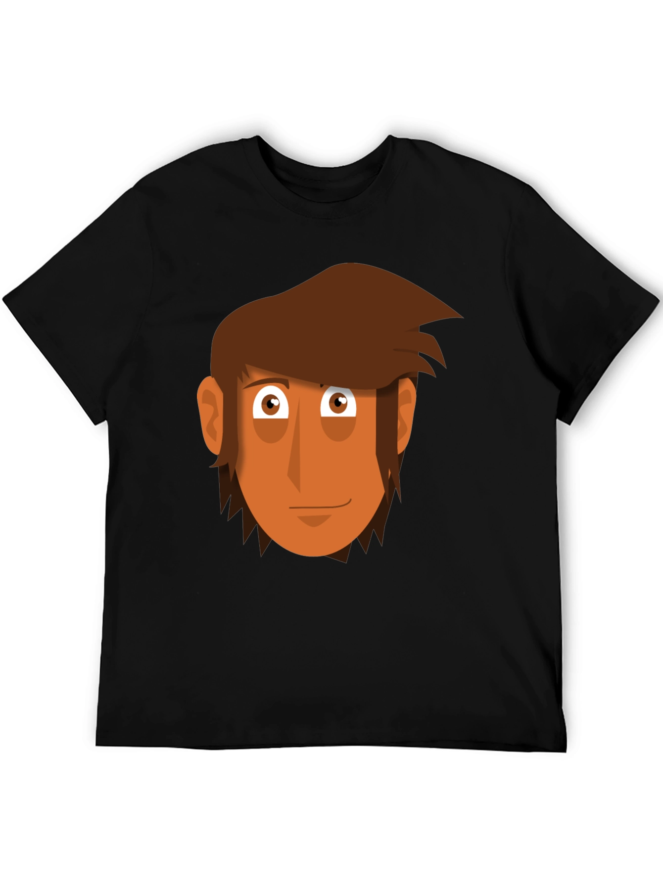 Cartoon Face Graphic Tee - Mens Black T-Shirt