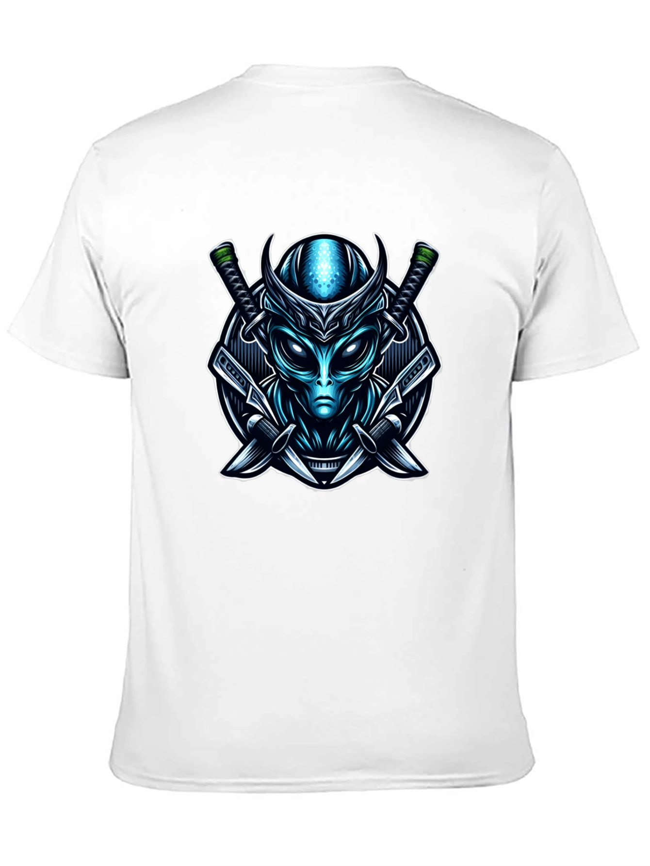Alien Samurai Graphic Tee - Sci-Fi Warrior T-Shirt
