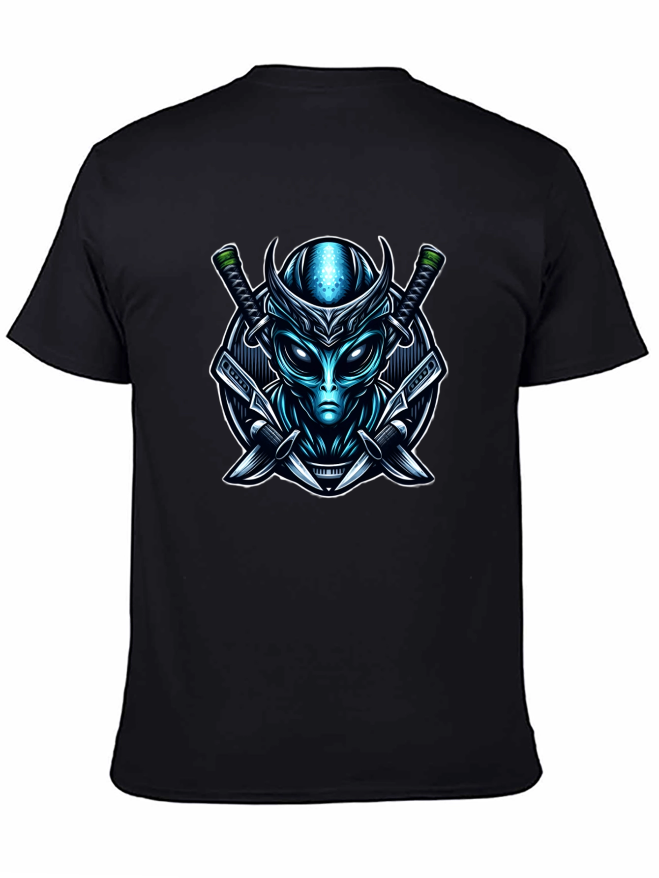 Alien Samurai Graphic Tee - Sci-Fi Warrior T-Shirt