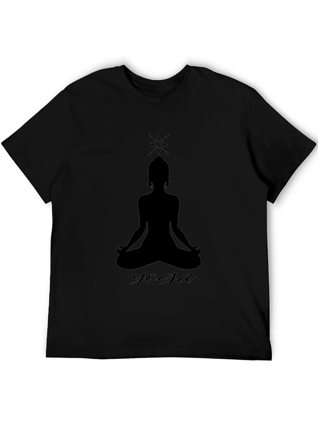 Yoga Silhouette Tee - Black Cotton Blend