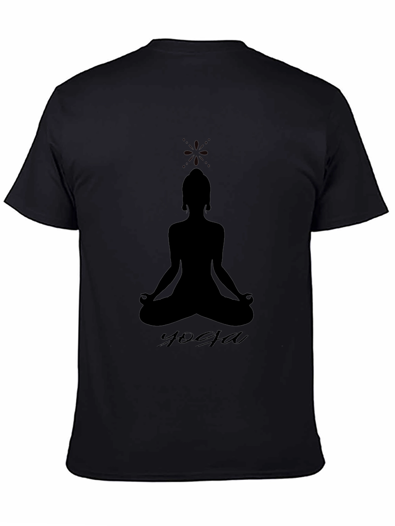 Yoga Silhouette Tee - Black Cotton Blend