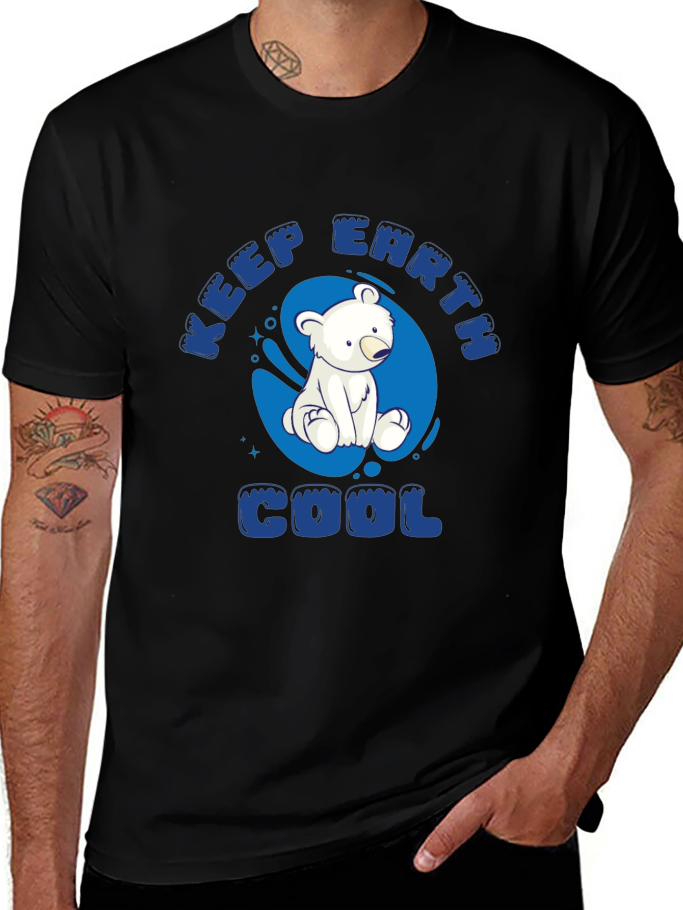 Keep Earth Cool T-Shirt - Polar Bear Design