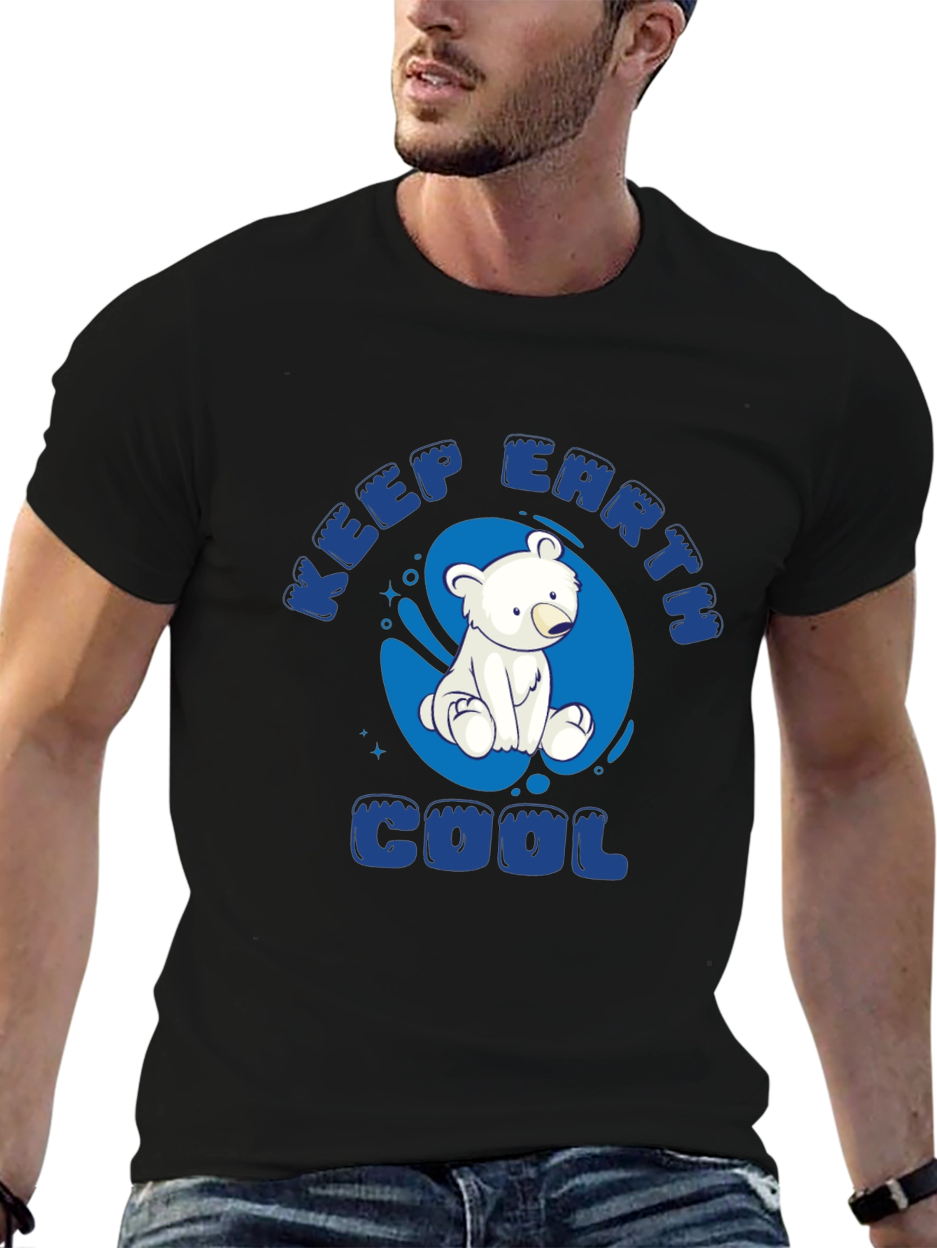Keep Earth Cool T-Shirt - Polar Bear Design