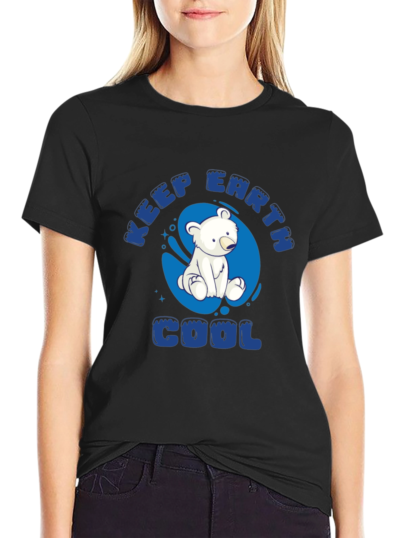 Keep Earth Cool T-Shirt - Polar Bear Design
