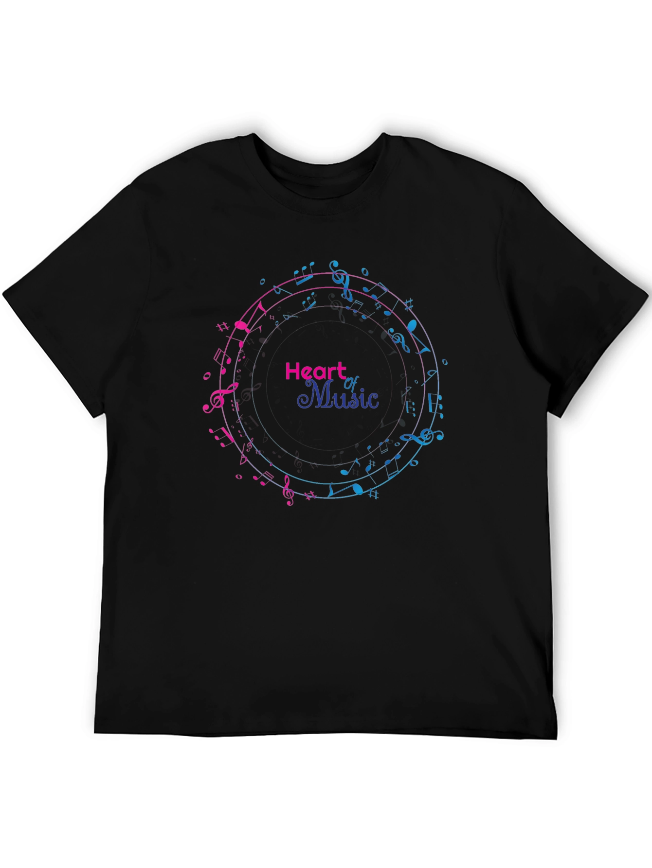 Heart of Music Graphic Tee - Black