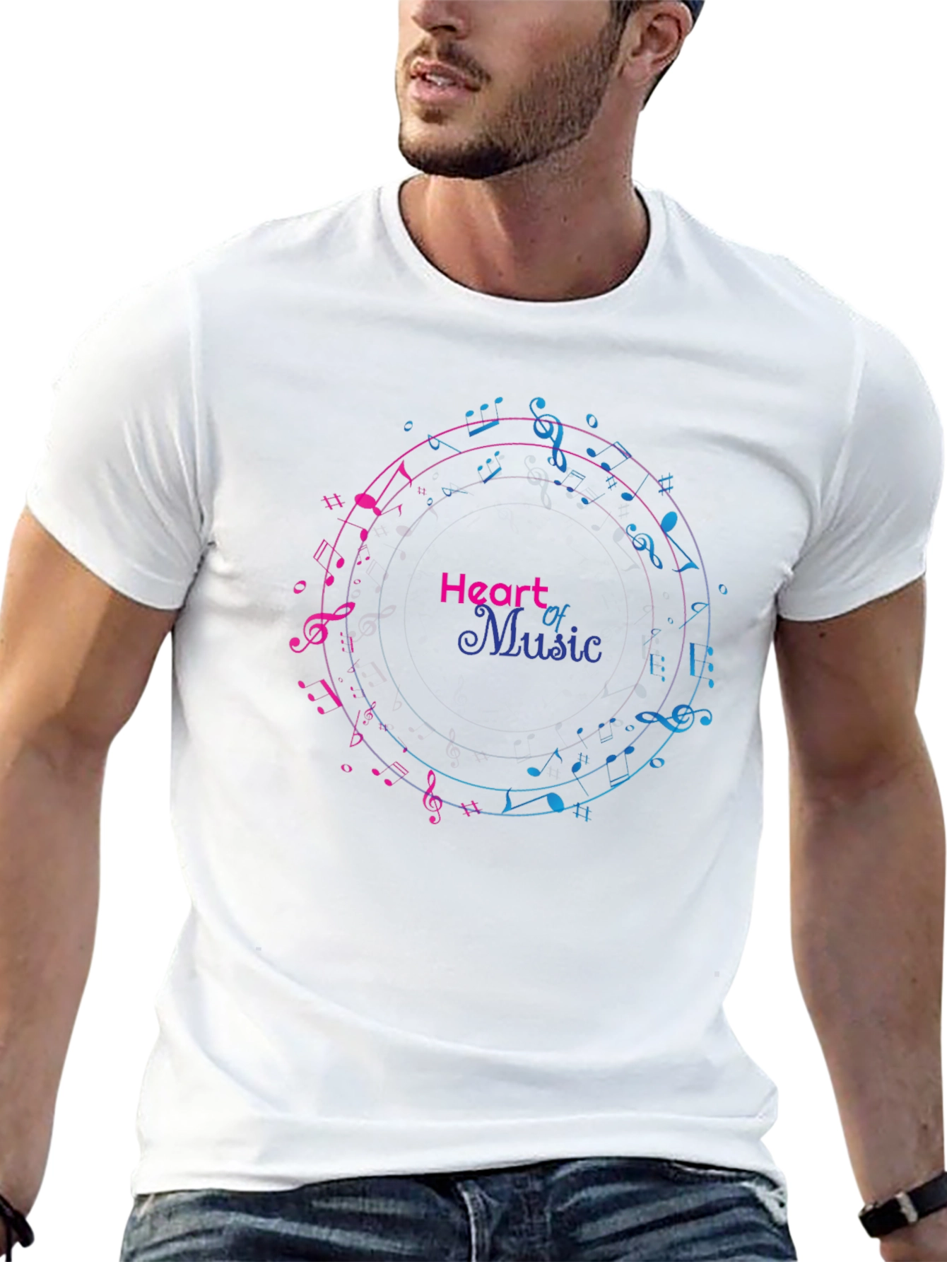 Heart of Music Graphic Tee - Black