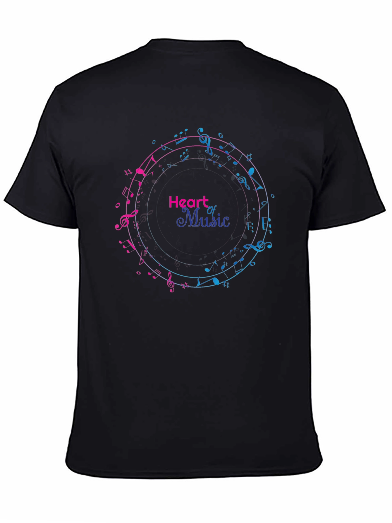 Heart of Music Graphic Tee - Black