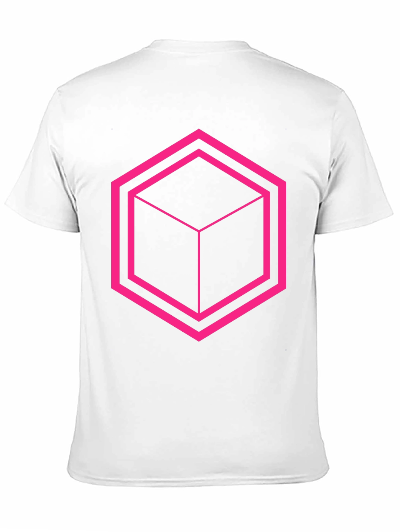 Geometric Cube Graphic Tee - Black