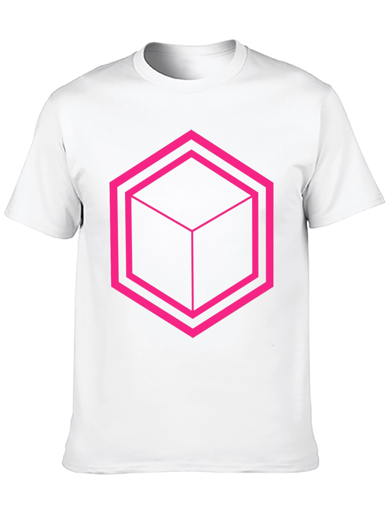 Geometric Cube Graphic Tee - Black