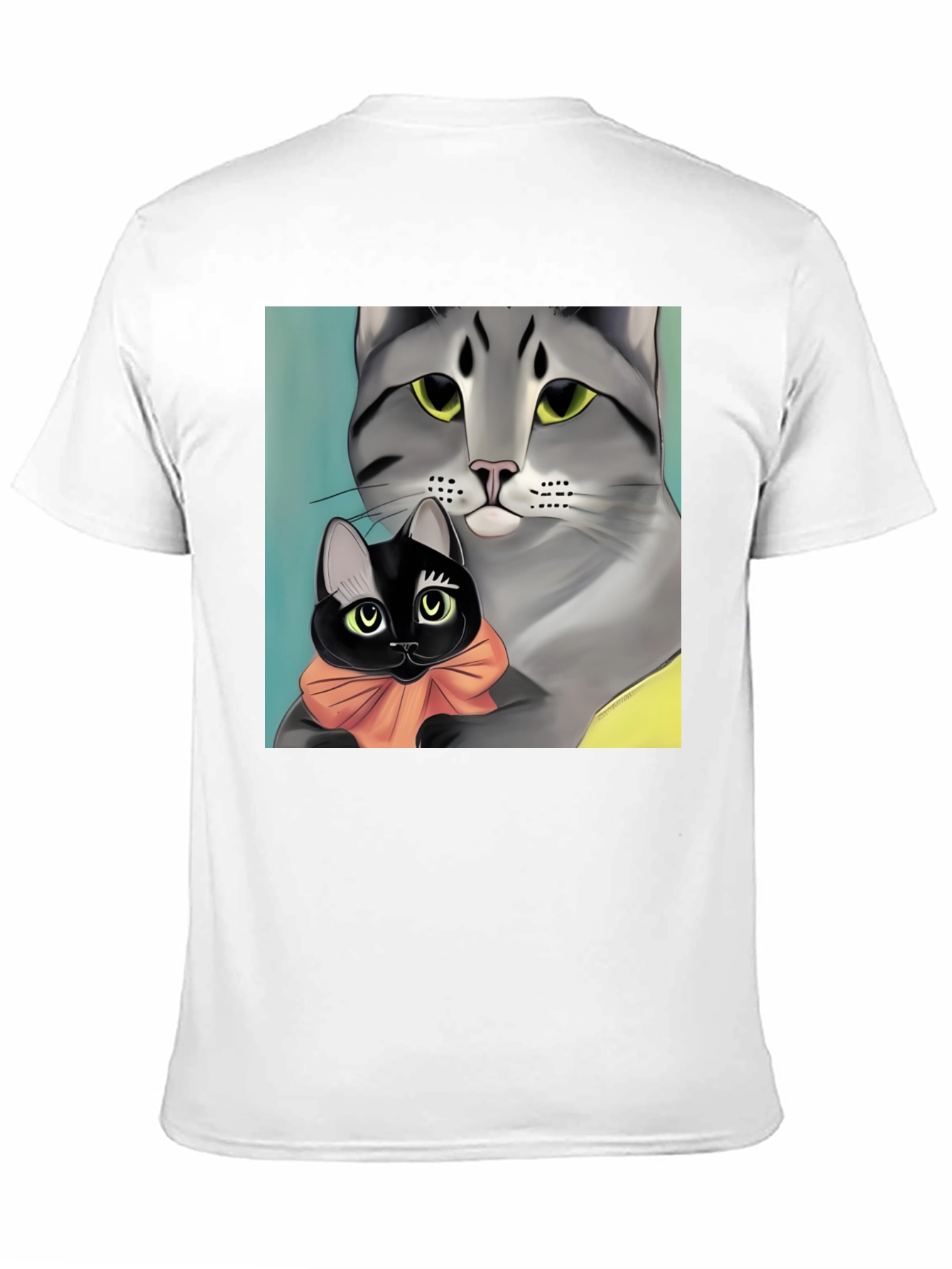Cat Lovers T-Shirt - Mom Cat & Kitten Tee