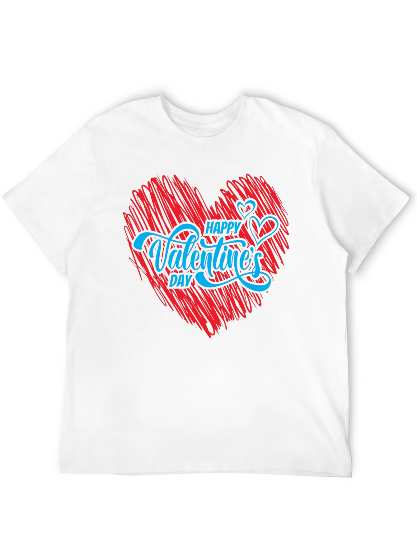 Happy Valentines Day T-Shirt - Red Heart Graphic Tee