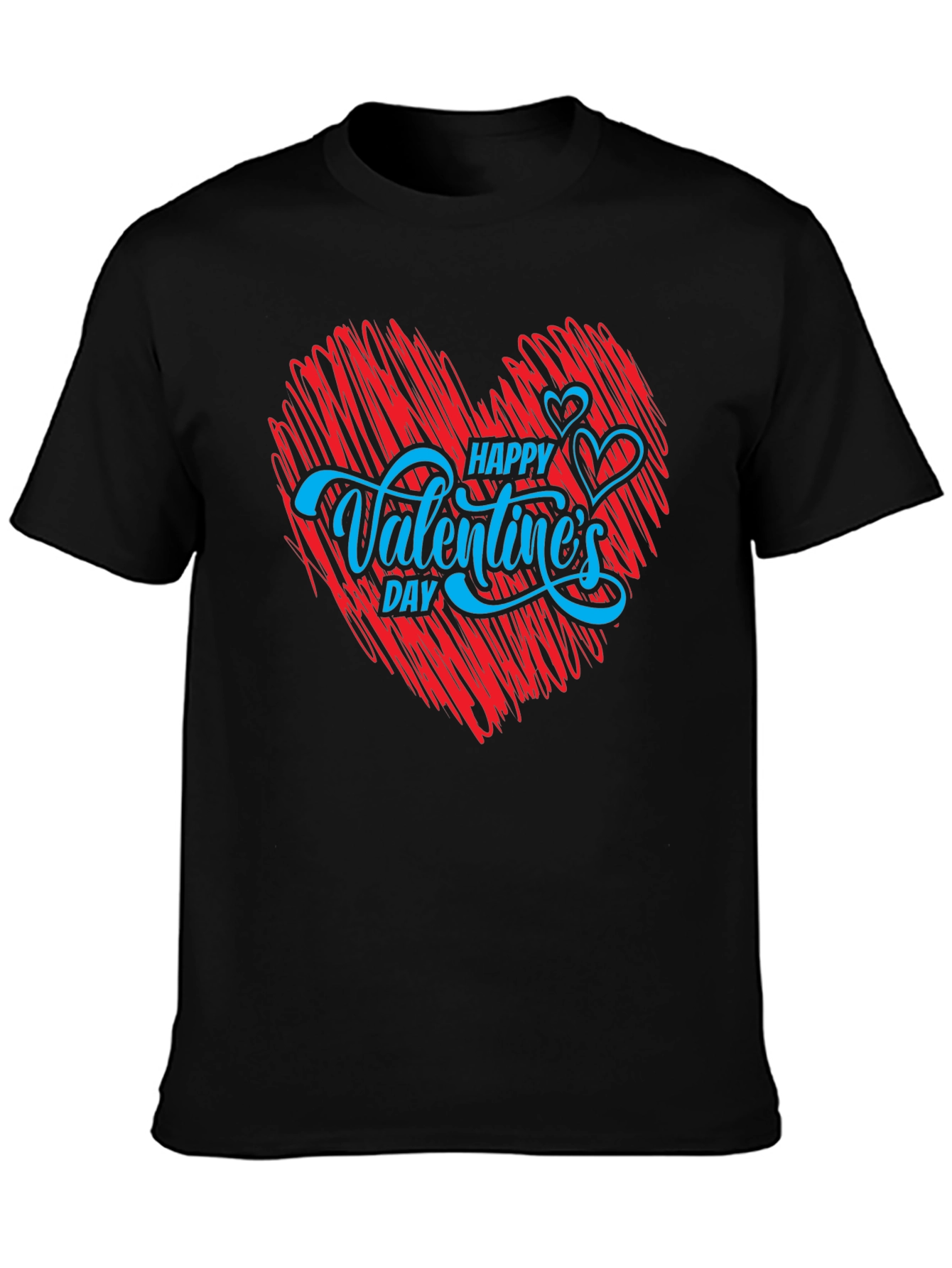 Happy Valentines Day T-Shirt - Red Heart Graphic Tee