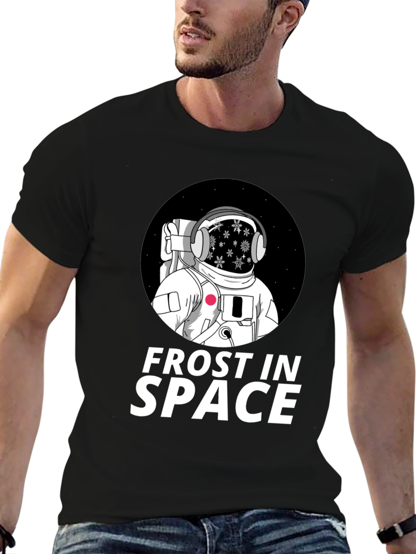 Frost in Space Black T-Shirt