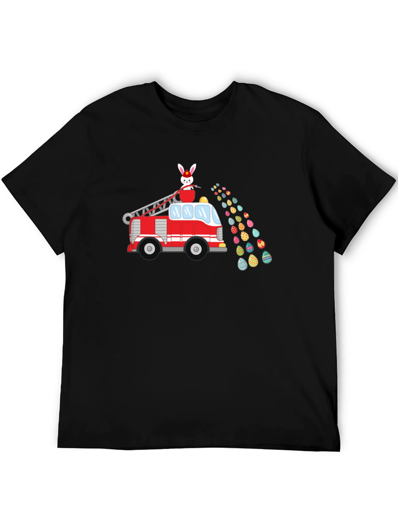 Easter Bunny Firetruck T-Shirt