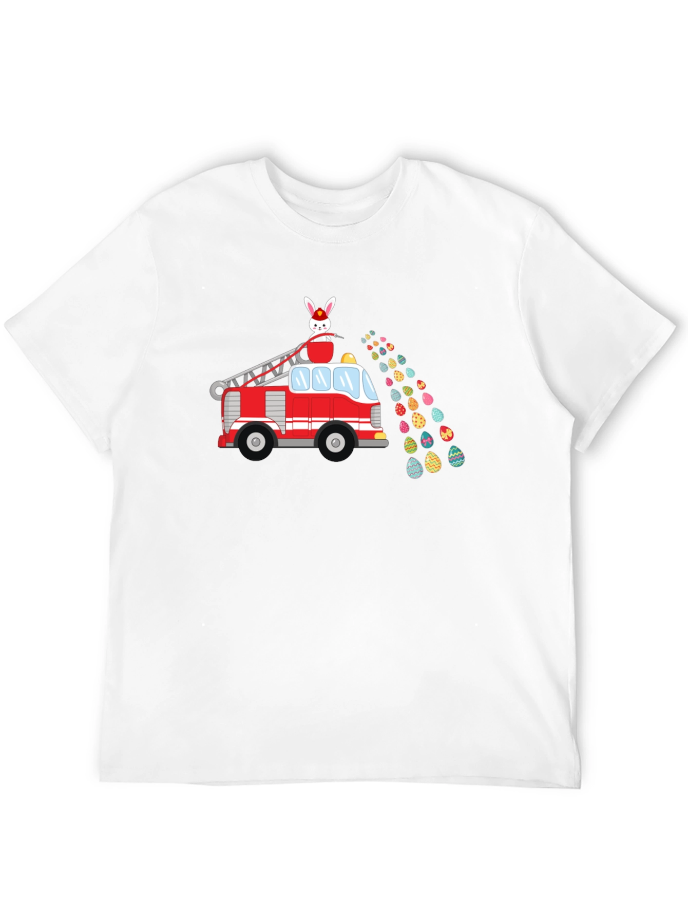 Easter Bunny Firetruck T-Shirt