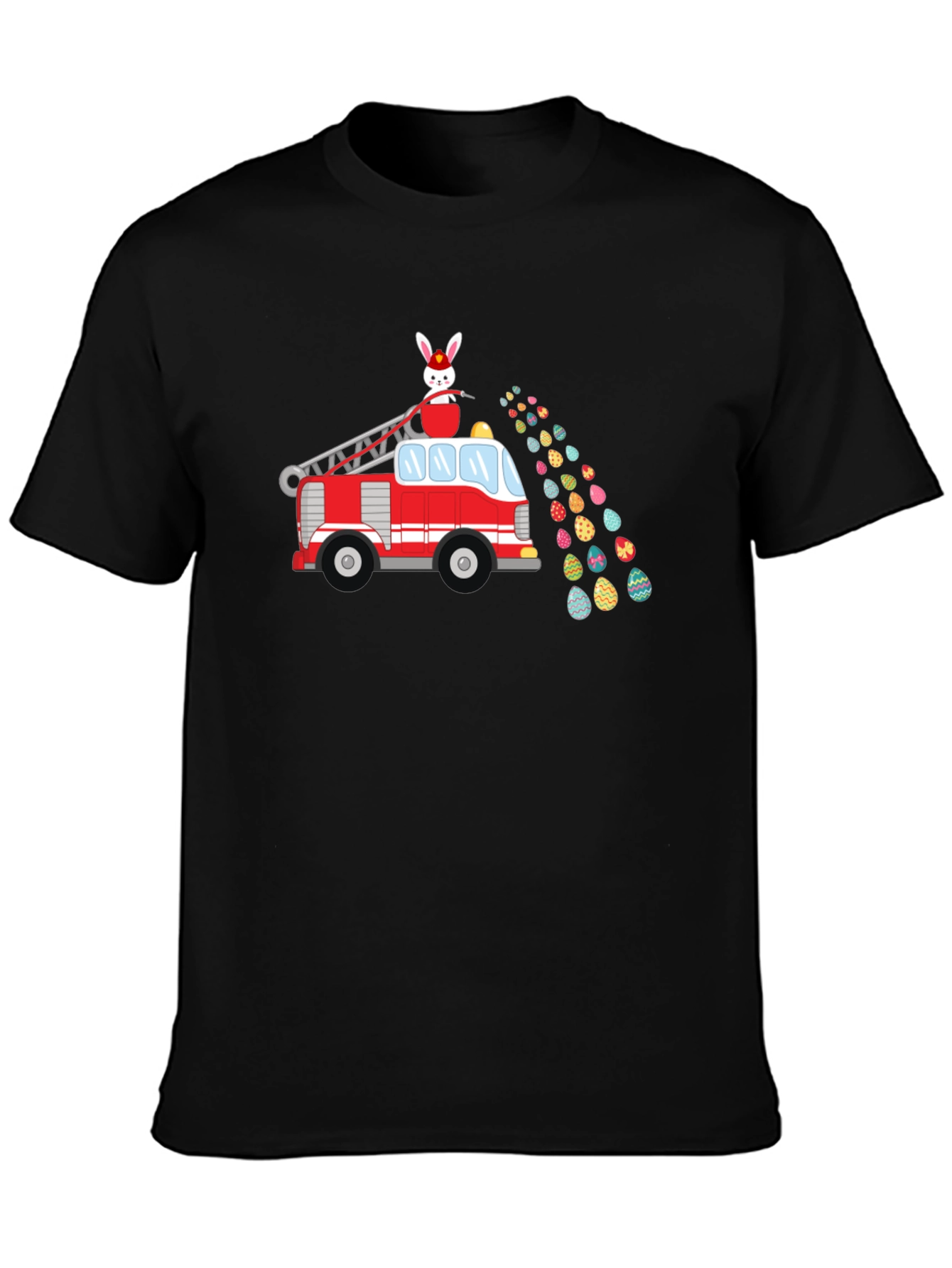 Easter Bunny Firetruck T-Shirt