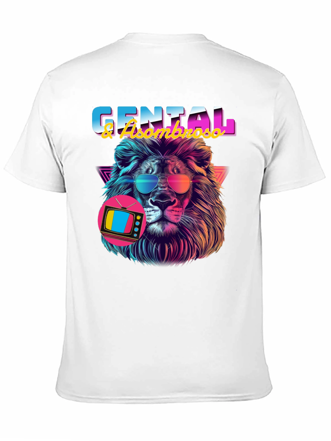Retro Lion Graphic Tee - GENTAL & Asombroso Design