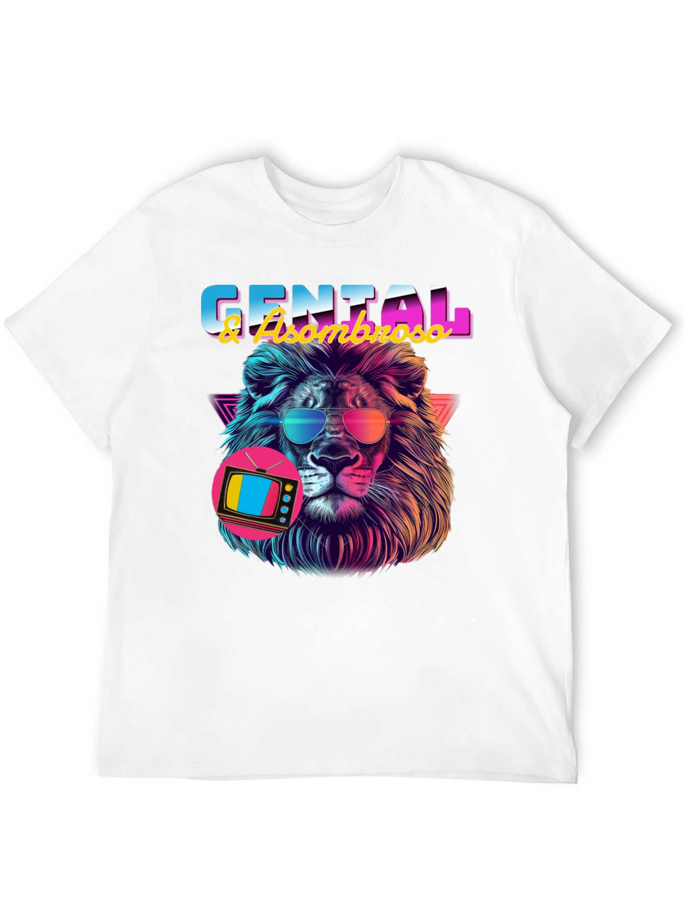 Retro Lion Graphic Tee - GENTAL & Asombroso Design